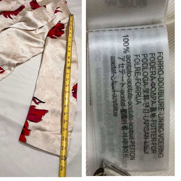 Zara Floral Print Satin Effect Open Blazer New Size Medium - Picture 11 of 16